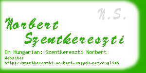 norbert szentkereszti business card